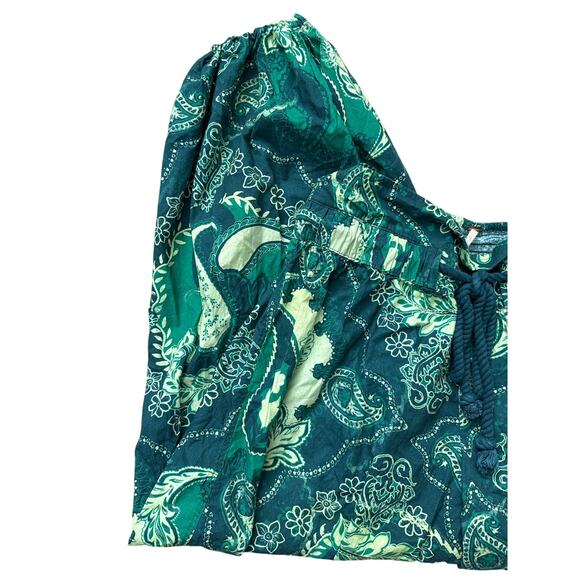 Free People Afterglow Paisley Woven Joggers Pants Lagoon Combo Size Small - Picture 8 of 11